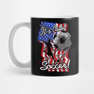 Amerian Flag It's Called Soccer United States Mug